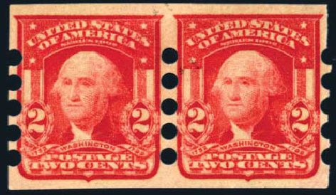 US Stamps Price Scott Catalog #320: 2c 1906 Washington Imperf. Harmer-Schau Auction Galleries, Aug 2011, Sale 90, Lot 1874