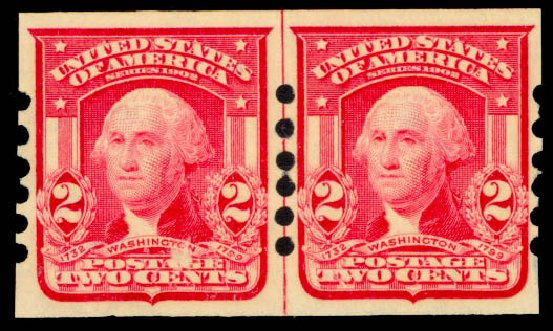 Cost of US Stamps Scott Catalogue 320 - 2c 1906 Washington Imperf. Daniel Kelleher Auctions, May 2014, Sale 652, Lot 485