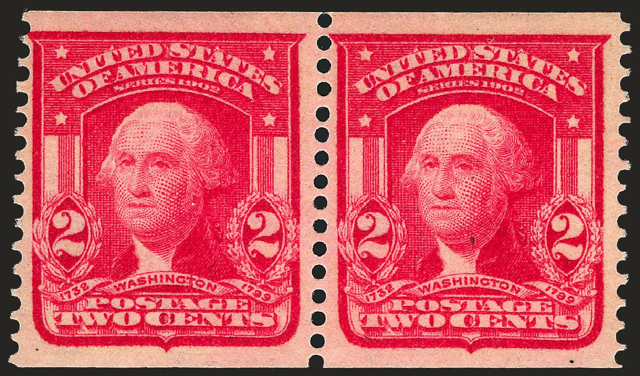 US Stamps Prices Scott Cat. # 320 - 1906 2c Washington Imperf. Robert Siegel Auction Galleries, Oct 2008, Sale 963, Lot 933