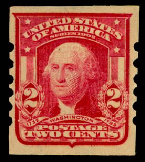 Value of US Stamp Scott Catalog #320: 2c 1906 Washington Imperf. Daniel Kelleher Auctions, May 2014, Sale 652, Lot 486