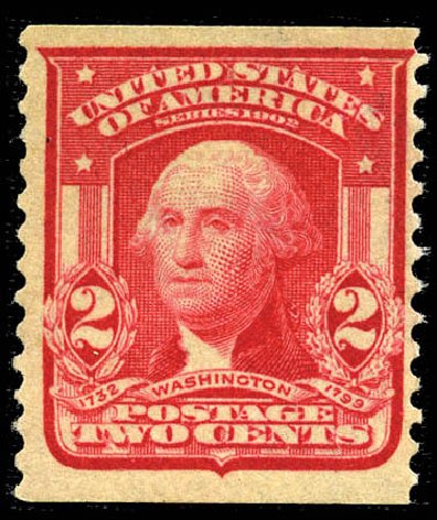 Cost of US Stamp Scott 322: 1908 2c Washington Coil. Matthew Bennett International, Feb 2012, Sale 340, Lot 407