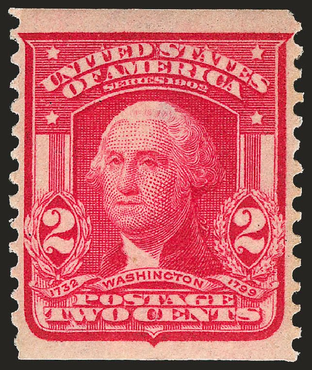 US Stamps Value Scott Catalog #322: 2c 1908 Washington Coil. Robert Siegel Auction Galleries, Jun 2010, Sale 989, Lot 181