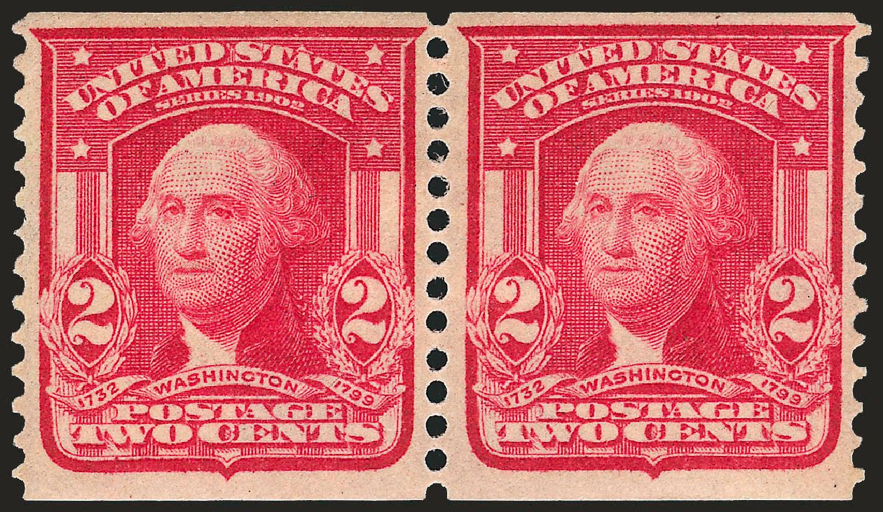 Value of US Stamp Scott Catalog 322: 2c 1908 Washington Coil. Robert Siegel Auction Galleries, Sep 2009, Sale 968B, Lot 415