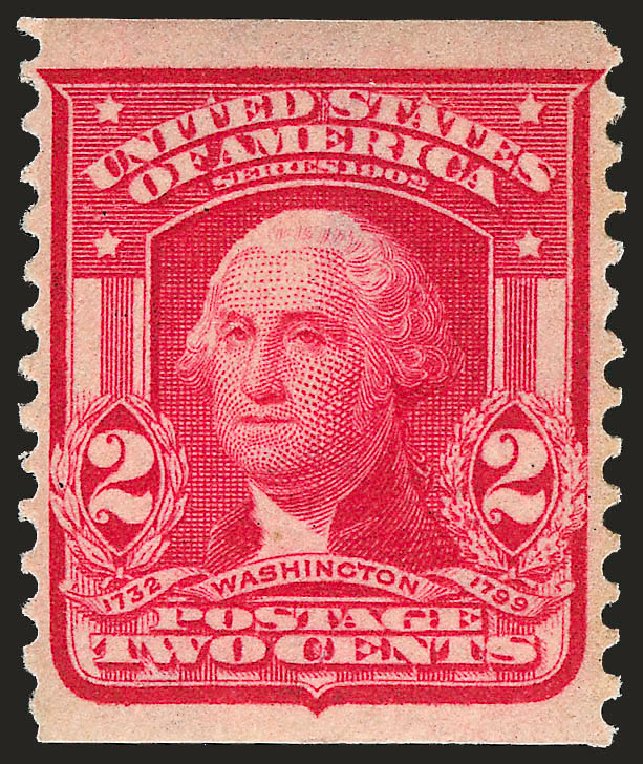 US Stamps Price Scott # 322: 1908 2c Washington Coil. Robert Siegel Auction Galleries, Sep 2009, Sale 968B, Lot 416