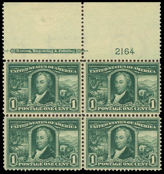 Price of US Stamp Scott Cat. # 323: 1904 1c Louisiana Purchase Exposition. Daniel Kelleher Auctions, Jan 2012, Sale 628, Lot 437
