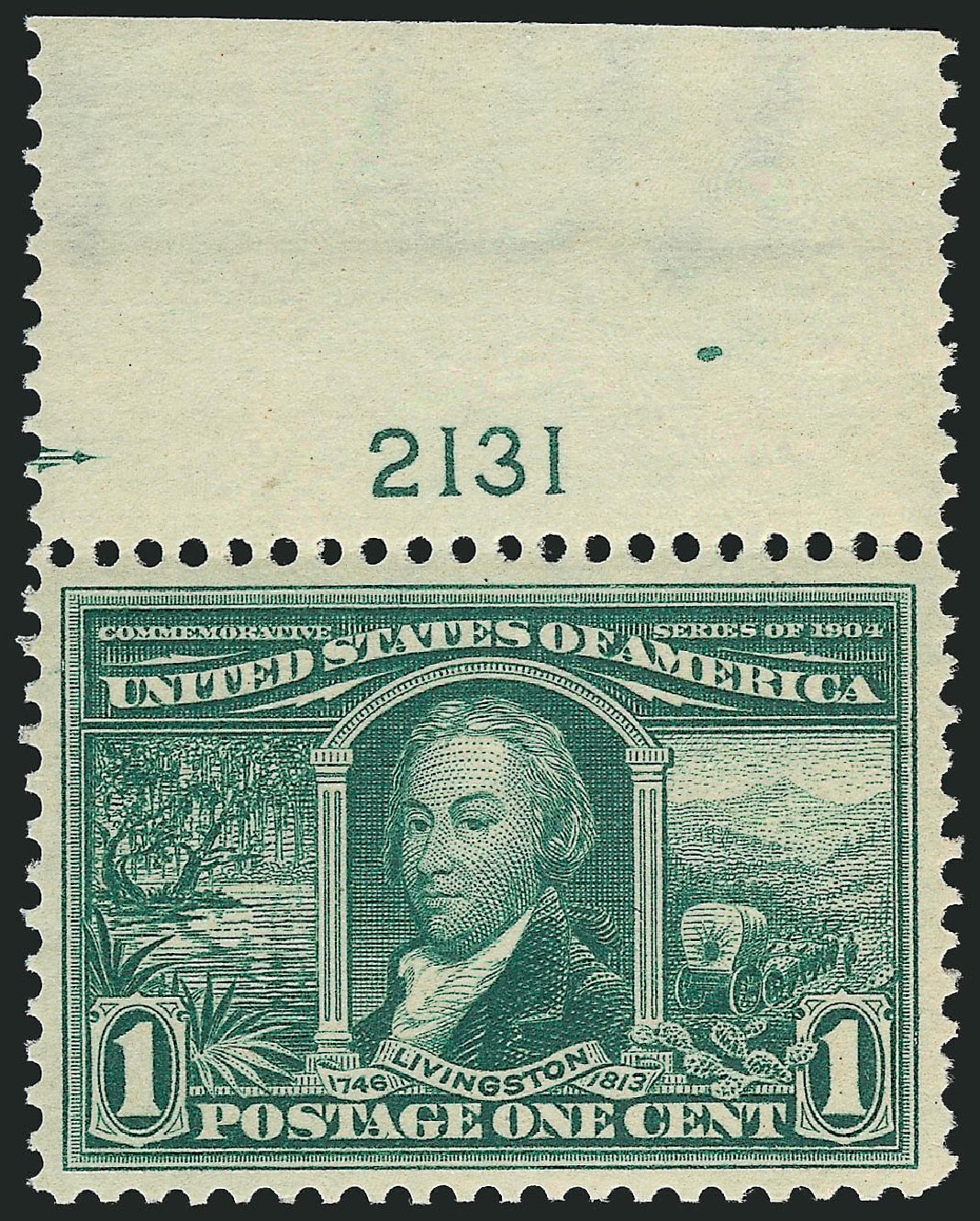 Price of US Stamps Scott Catalog # 323 - 1904 1c Louisiana Purchase Exposition. Robert Siegel Auction Galleries, Sep 2009, Sale 968B, Lot 417