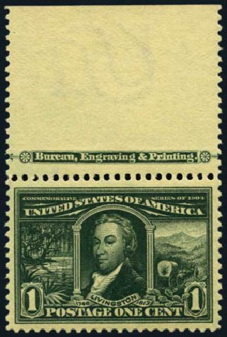 US Stamp Value Scott Catalogue # 323 - 1904 1c Louisiana Purchase Exposition. Harmer-Schau Auction Galleries, Aug 2012, Sale 94, Lot 1478