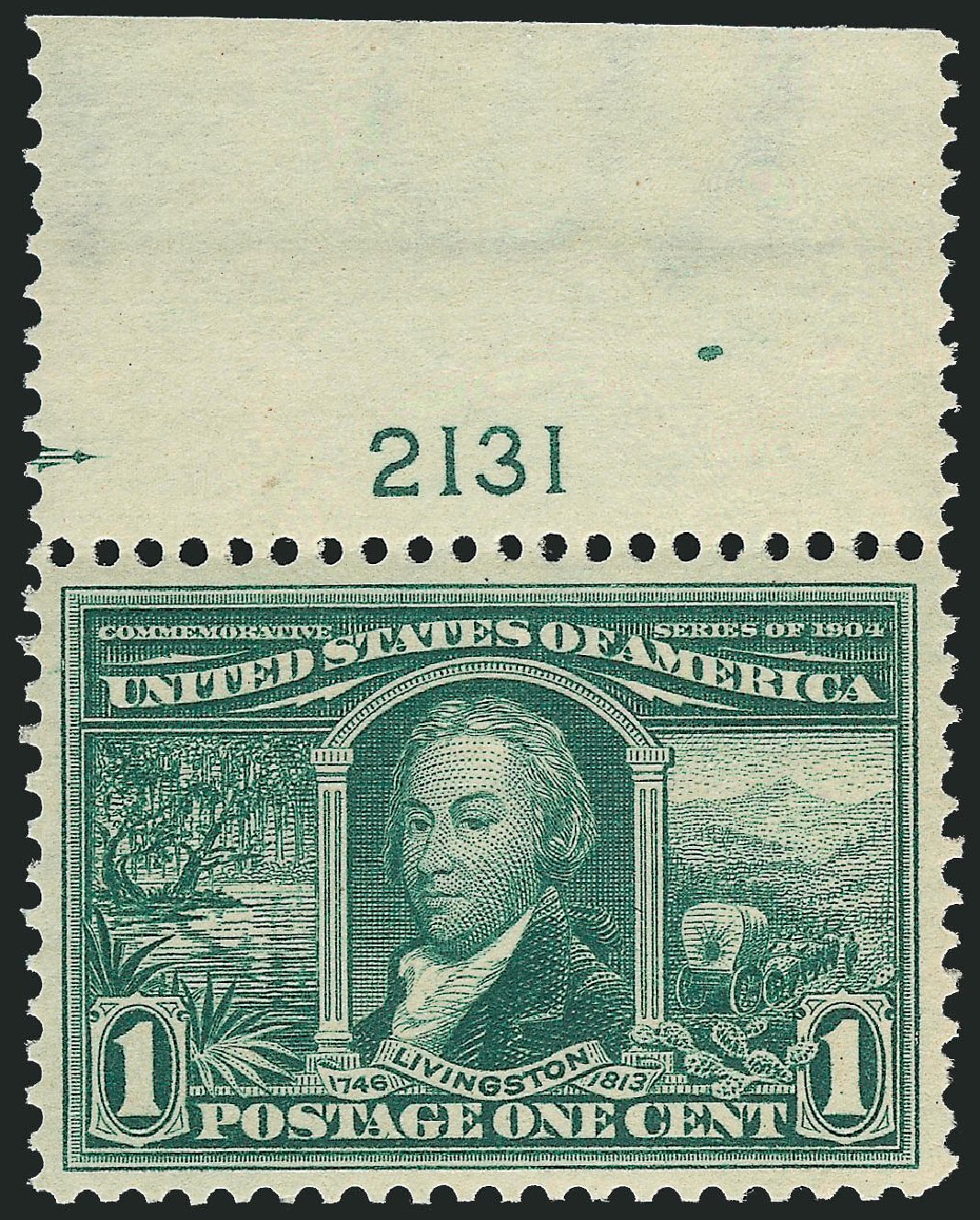 US Stamps Prices Scott Cat. 323 - 1904 1c Louisiana Purchase Exposition. Robert Siegel Auction Galleries, Oct 2011, Sale 1014, Lot 1750