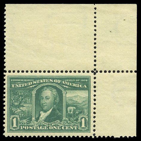 Value of US Stamp Scott # 323: 1c 1904 Louisiana Purchase Exposition. Matthew Bennett International, Sep 2010, Sale 331, Lot 692