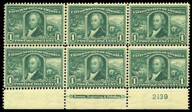 Prices of US Stamp Scott Cat. #323 - 1c 1904 Louisiana Purchase Exposition. Matthew Bennett International, Mar 2011, Sale 337, Lot 2793