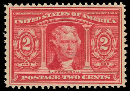 Value of US Stamp Scott Cat. # 324: 2c 1904 Louisiana Purchase Exposition. Daniel Kelleher Auctions, Oct 2012, Sale 632, Lot 1247
