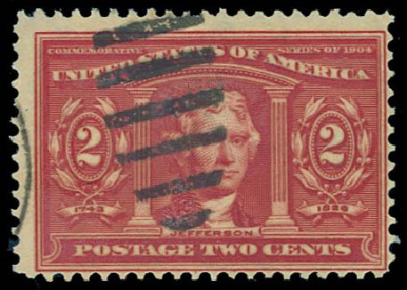 Value of US Stamps Scott Cat. #324: 2c 1904 Louisiana Purchase Exposition. Daniel Kelleher Auctions, Jul 2011, Sale 625, Lot 920