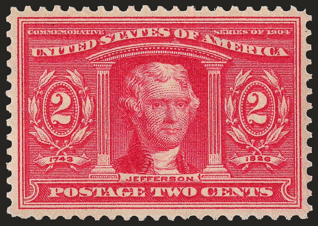 US Stamps Price Scott Catalog #324: 1904 2c Louisiana Purchase Exposition. Robert Siegel Auction Galleries, Dec 2009, Sale 982, Lot 5710