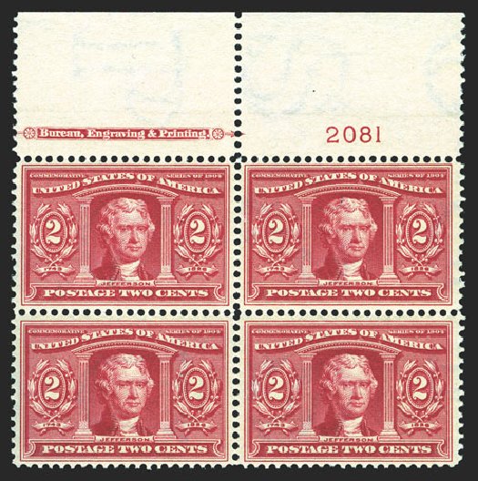 Price of US Stamp Scott Catalog #324: 2c 1904 Louisiana Purchase Exposition. Spink Shreves Galleries, Mar 2013, Sale 142, Lot 314