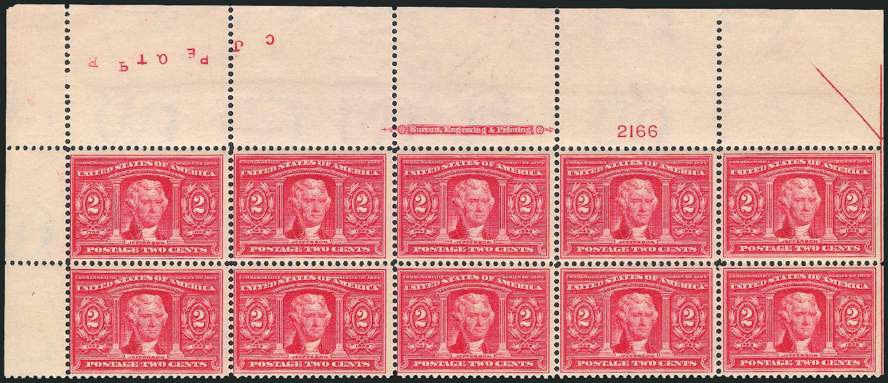 Values of US Stamps Scott Catalogue #324: 1904 2c Louisiana Purchase Exposition. Robert Siegel Auction Galleries, Mar 2013, Sale 1040, Lot 1685