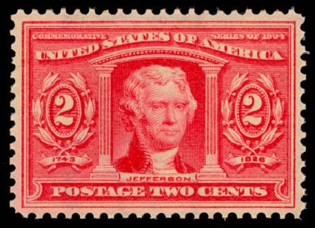 Cost of US Stamps Scott Catalogue # 324 - 1904 2c Louisiana Purchase Exposition. Daniel Kelleher Auctions, Mar 2013, Sale 635, Lot 436