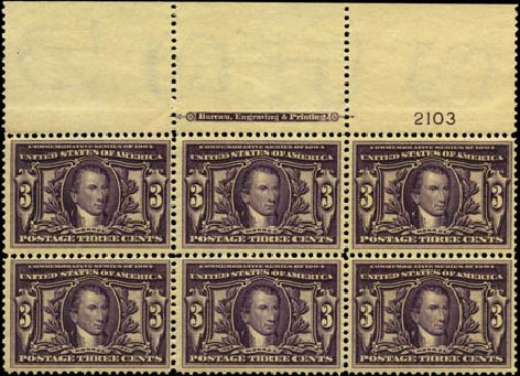 US Stamps Prices Scott Catalogue 325 - 3c 1904 Louisiana Purchase Exposition. Harmer-Schau Auction Galleries, Feb 2012, Sale 92, Lot 1087
