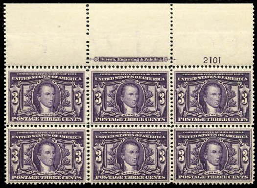 Price of US Stamps Scott #325 - 1904 3c Louisiana Purchase Exposition. Matthew Bennett International, Apr 2008, Sale 326, Lot 328