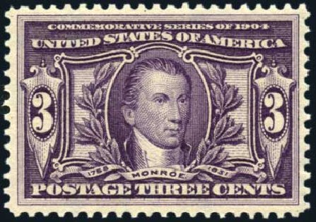 Cost of US Stamp Scott Cat. # 325 - 1904 3c Louisiana Purchase Exposition. Harmer-Schau Auction Galleries, Feb 2009, Sale 80, Lot 1278
