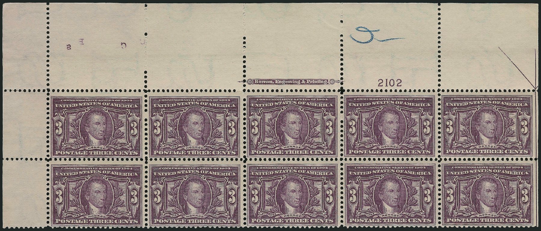 US Stamps Value Scott Catalogue # 325: 3c 1904 Louisiana Purchase Exposition. Robert Siegel Auction Galleries, Mar 2013, Sale 1040, Lot 1688