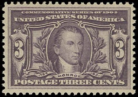 US Stamp Value Scott Catalogue # 325: 3c 1904 Louisiana Purchase Exposition. H.R. Harmer, Oct 2014, Sale 3006, Lot 1319