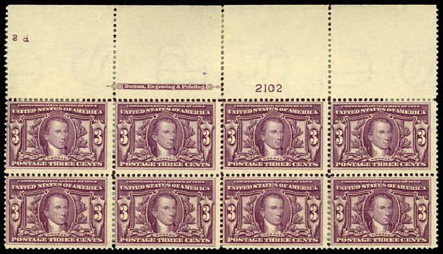 Costs of US Stamp Scott Catalogue #325 - 1904 3c Louisiana Purchase Exposition. Daniel Kelleher Auctions, Dec 2013, Sale 640, Lot 309