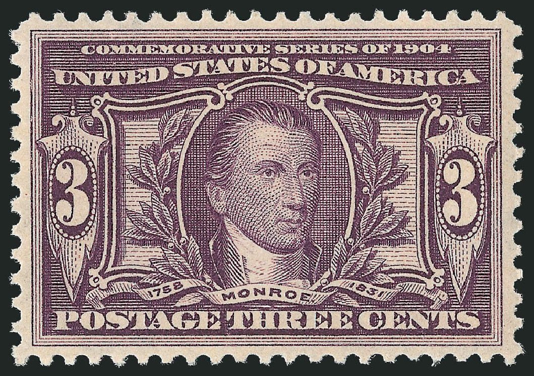 Value of US Stamp Scott Catalogue #325: 3c 1904 Louisiana Purchase Exposition. Robert Siegel Auction Galleries, Jun 2011, Sale 1011, Lot 689
