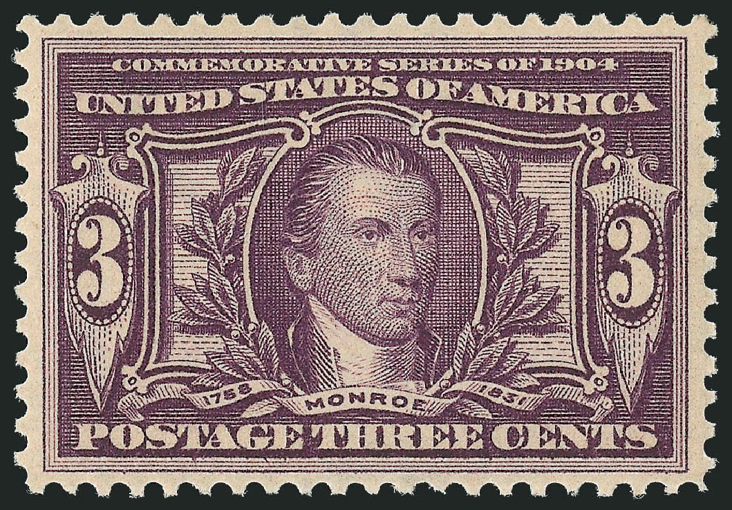 US Stamp Prices Scott # 325 - 1904 3c Louisiana Purchase Exposition. Robert Siegel Auction Galleries, Jul 2013, Sale 1050, Lot 479