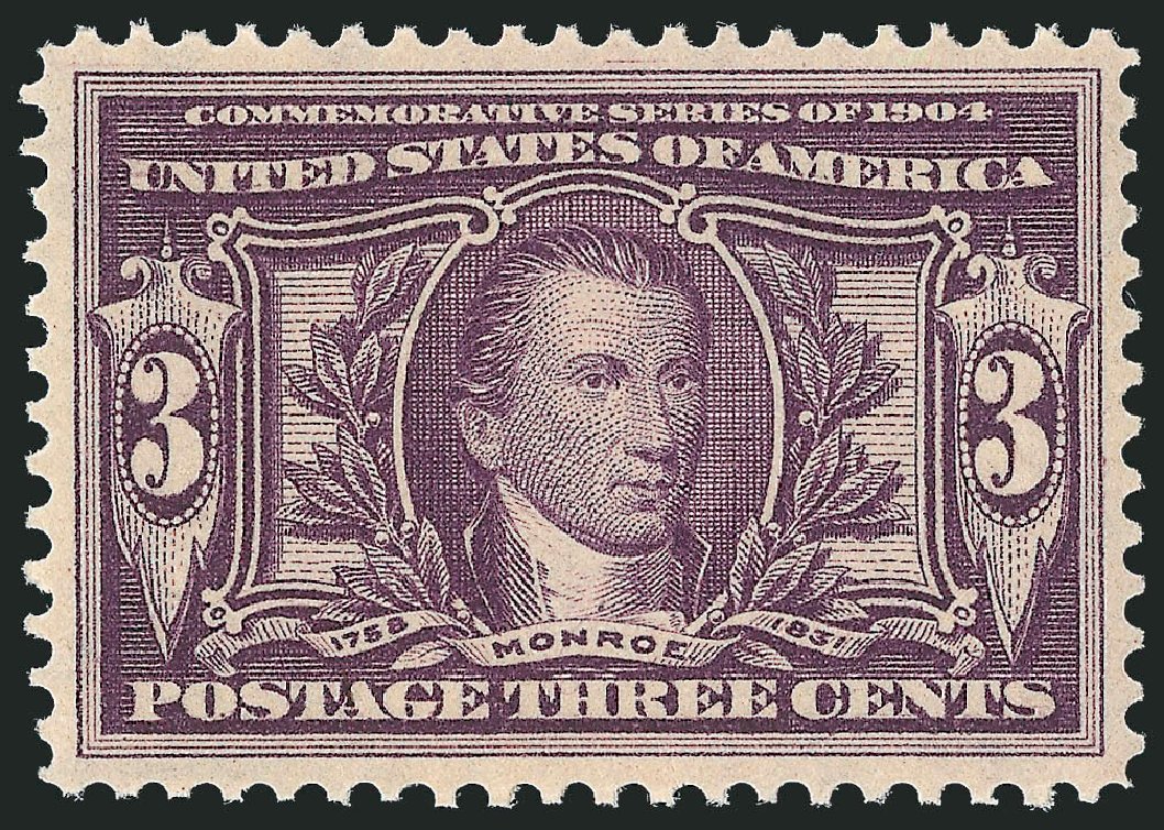 Value of US Stamp Scott #325 - 1904 3c Louisiana Purchase Exposition. Robert Siegel Auction Galleries, Oct 2010, Sale 997, Lot 5869