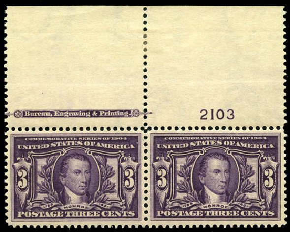 Costs of US Stamps Scott Cat. #325: 1904 3c Louisiana Purchase Exposition. Matthew Bennett International, Jun 2008, Sale 328, Lot 870