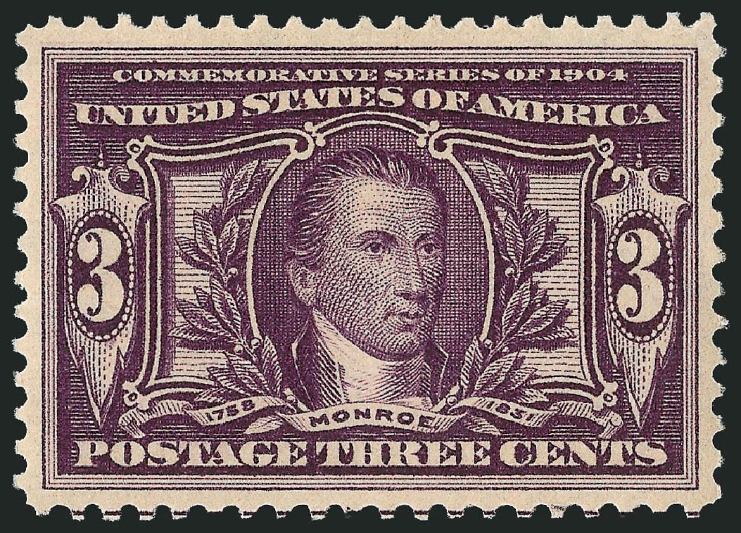US Stamp Value Scott Catalogue #325 - 3c 1904 Louisiana Purchase Exposition. Robert Siegel Auction Galleries, Sep 2008, Sale 962, Lot 2640