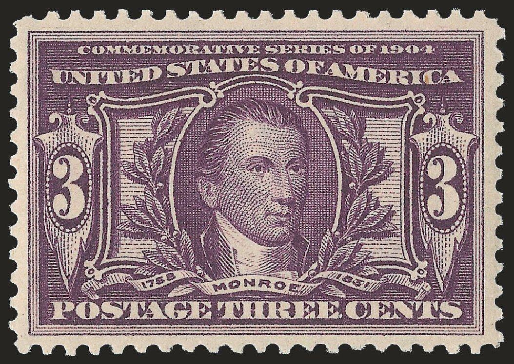 Values of US Stamps Scott Catalog 325: 1904 3c Louisiana Purchase Exposition. Robert Siegel Auction Galleries, Jun 2009, Sale 975, Lot 1700