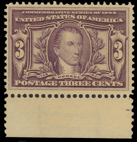 Price of US Stamp Scott Catalogue 325: 1904 3c Louisiana Purchase Exposition. Daniel Kelleher Auctions, Oct 2012, Sale 632, Lot 1251