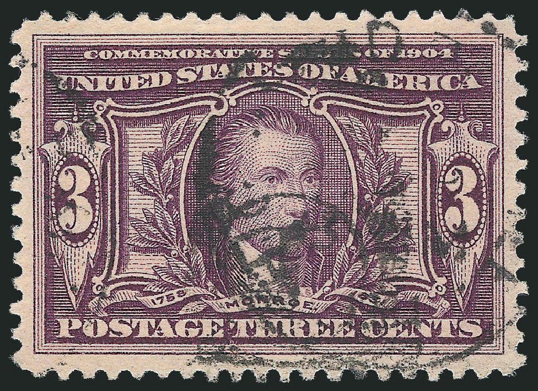 US Stamp Value Scott Cat. #325: 3c 1904 Louisiana Purchase Exposition. Robert Siegel Auction Galleries, Oct 2012, Sale 1032, Lot 3454