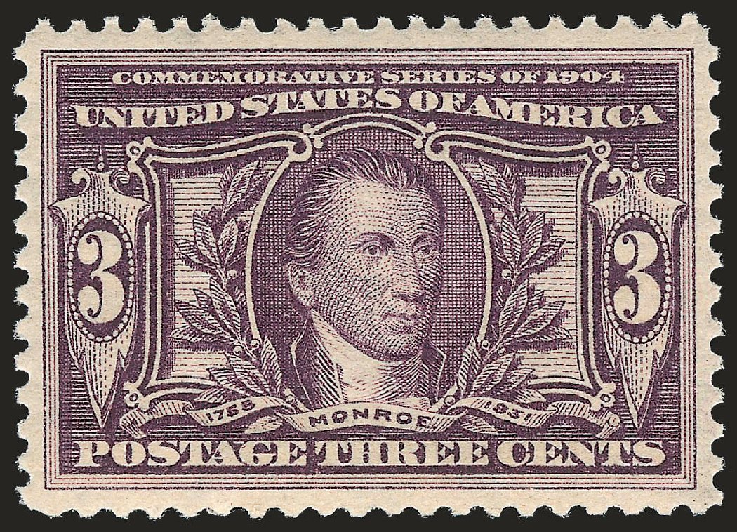 US Stamp Price Scott Cat. # 325 - 3c 1904 Louisiana Purchase Exposition. Robert Siegel Auction Galleries, Apr 2010, Sale 984, Lot 784