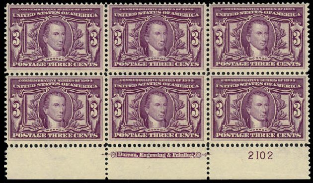 Cost of US Stamp Scott Catalogue # 325 - 3c 1904 Louisiana Purchase Exposition. Daniel Kelleher Auctions, Mar 2014, Sale 648, Lot 2225
