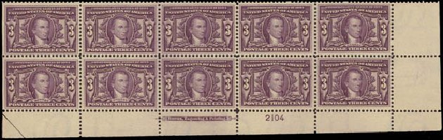 US Stamp Prices Scott Catalog # 325 - 1904 3c Louisiana Purchase Exposition. Daniel Kelleher Auctions, Oct 2012, Sale 632, Lot 1252