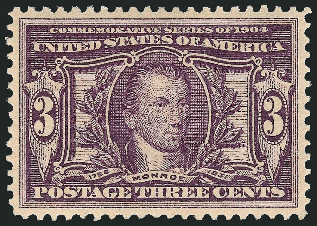 US Stamps Prices Scott Catalog 325 - 3c 1904 Louisiana Purchase Exposition. Robert Siegel Auction Galleries, Oct 2011, Sale 1014, Lot 1752