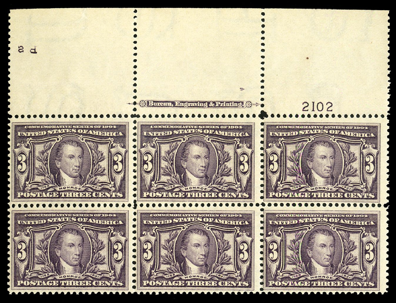 Cost of US Stamp Scott Cat. #325: 1904 3c Louisiana Purchase Exposition. Cherrystone Auctions, Jul 2015, Sale 201507, Lot 2113