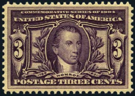 US Stamp Values Scott Catalogue # 325: 3c 1904 Louisiana Purchase Exposition. Harmer-Schau Auction Galleries, Aug 2012, Sale 94, Lot 1483