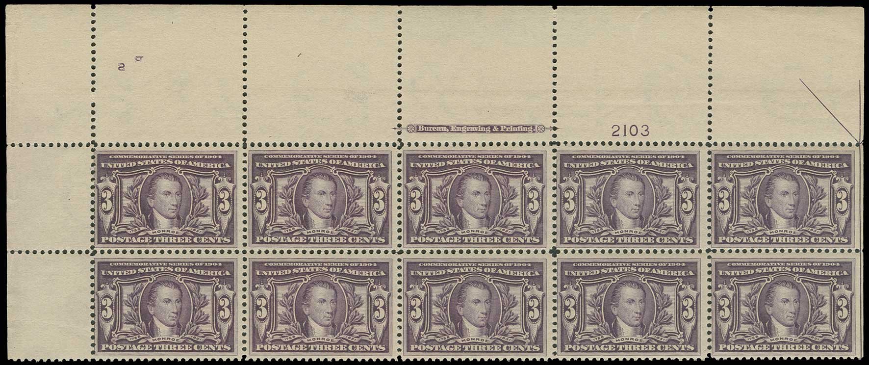 Cost of US Stamps Scott Catalog # 325: 3c 1904 Louisiana Purchase Exposition. H.R. Harmer, Jun 2013, Sale 3003, Lot 1223