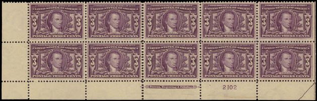 US Stamps Values Scott # 325 - 3c 1904 Louisiana Purchase Exposition. Daniel Kelleher Auctions, Oct 2012, Sale 632, Lot 1253