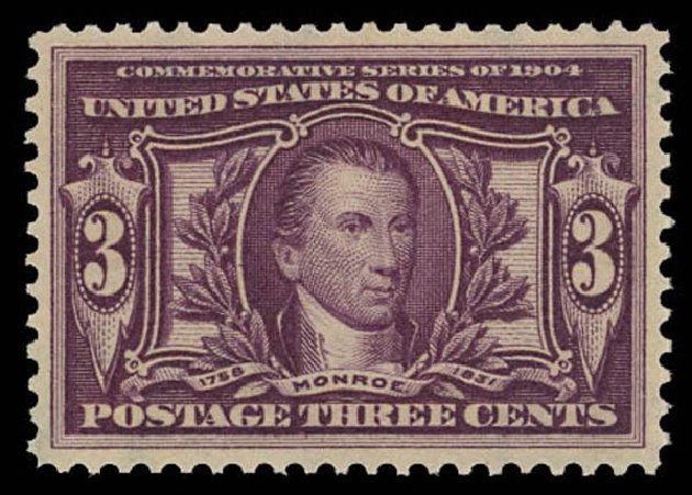 US Stamp Price Scott Catalog 325: 1904 3c Louisiana Purchase Exposition. Daniel Kelleher Auctions, Oct 2011, Sale 626, Lot 316