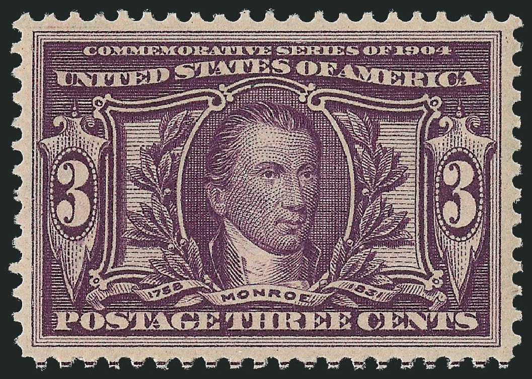 US Stamps Value Scott # 325 - 3c 1904 Louisiana Purchase Exposition. Robert Siegel Auction Galleries, Jun 2012, Sale 1026, Lot 1376
