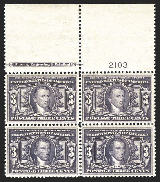 Costs of US Stamp Scott Catalog 325 - 3c 1904 Louisiana Purchase Exposition. Spink Shreves Galleries, Mar 2013, Sale 142, Lot 316