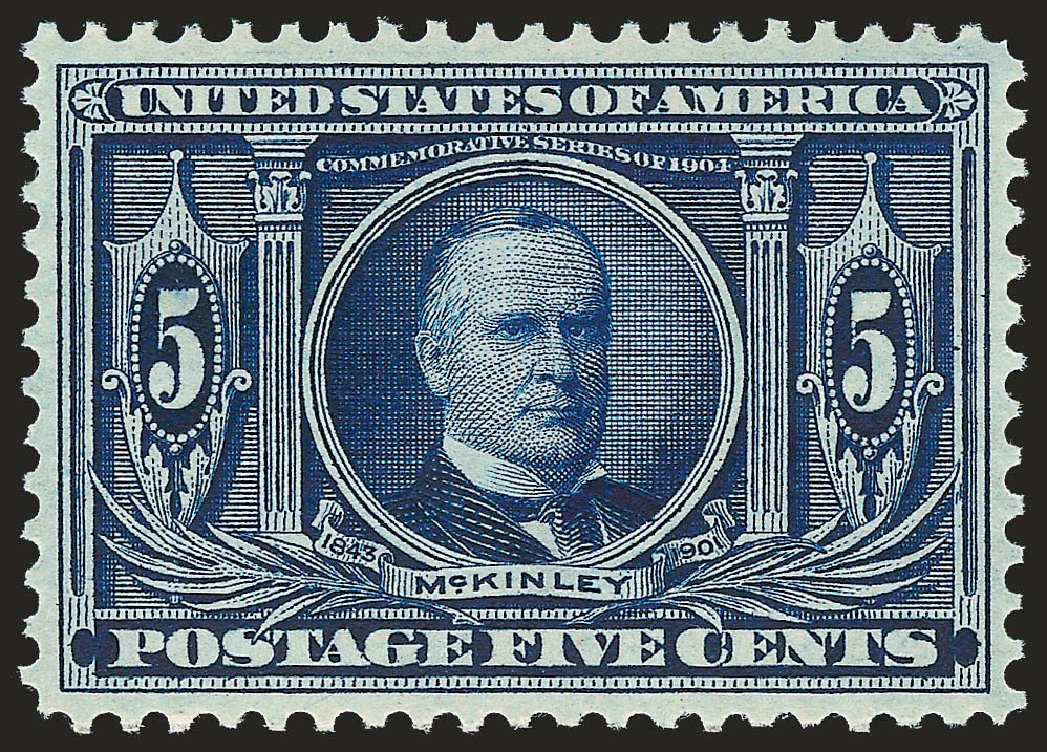 US Stamp Value Scott Catalogue #326 - 5c 1904 Louisiana Purchase Exposition. Robert Siegel Auction Galleries, Sep 2009, Sale 976, Lot 1907