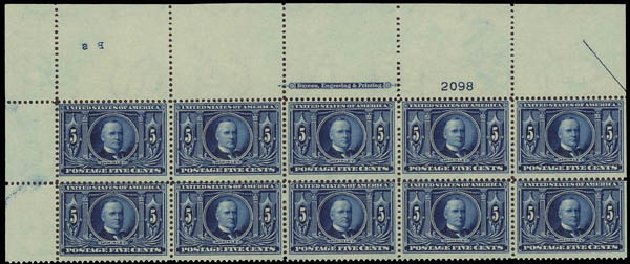 Values of US Stamp Scott Catalogue #326 - 5c 1904 Louisiana Purchase Exposition. Daniel Kelleher Auctions, Oct 2012, Sale 632, Lot 1258