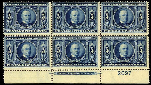 Value of US Stamp Scott Catalog # 326 - 1904 5c Louisiana Purchase Exposition. Daniel Kelleher Auctions, Dec 2012, Sale 633, Lot 578