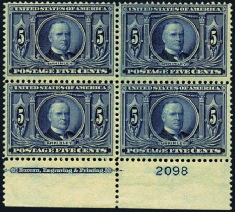 US Stamp Value Scott Cat. #326 - 1904 5c Louisiana Purchase Exposition. Harmer-Schau Auction Galleries, Aug 2012, Sale 94, Lot 1489