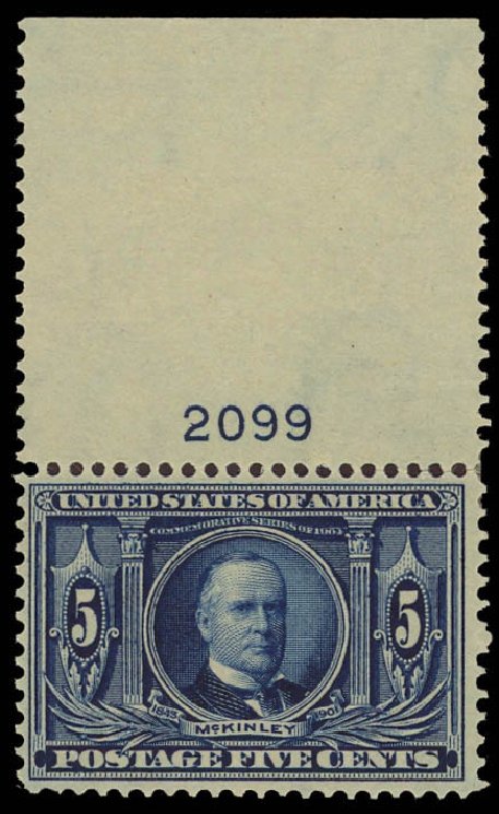 US Stamp Price Scott Catalog # 326 - 5c 1904 Louisiana Purchase Exposition. Daniel Kelleher Auctions, Aug 2012, Sale 631, Lot 1081